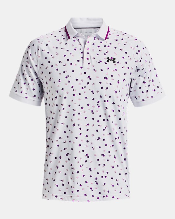 Polo UA Iso-Chill Floral pour homme, White, pdpMainDesktop image number 5